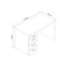 Bureau moderne blanc à 4 tiroirs pour smartworking 110X60 KimDesk WS Remises