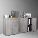 Meuble polyvalent avec tiroirs pour bureau ou salon 2 compartiments 2 tiroirs Ruj Modèle