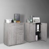 Meuble polyvalent avec tiroirs pour bureau ou salon 2 compartiments 2 tiroirs Ruj Modèle