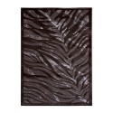 Tapis rectangulaire marron à motif zébré pour salon Double MAR007 Vente