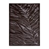 Tapis rectangulaire marron à motif zébré pour salon Double MAR007 Vente