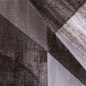 Tapis de salon moderne géométrique rectangulaire marron Double MAR009 Offre