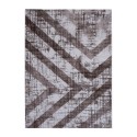 Tapis design style géométrique rectangulaire blanc marron Double MAR010 Vente
