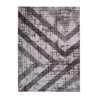Tapis design style géométrique rectangulaire blanc marron Double MAR010 Vente