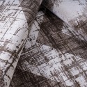 Tapis design style géométrique rectangulaire blanc marron Double MAR010 Offre