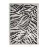 Tapis moderne rectangulaire motif zèbre gris noir Double GRI006 Vente