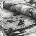 Tapis design abstrait rectangulaire gris noir blanc moderne GRI226 Offre