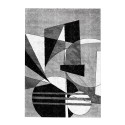 Tapis rectangulaire design géométrique moderne gris blanc noir GRI229 Vente