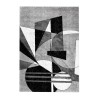 Tapis rectangulaire design géométrique moderne gris blanc noir GRI229 Vente