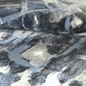 Tapis moderne design abstrait rectangulaire bleu gris blanc BLU017 Offre