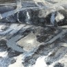 Tapis moderne design abstrait rectangulaire bleu gris blanc BLU017 Offre
