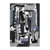 Tapis moderne rectangulaire à poils courts abstrait BLU018 Vente