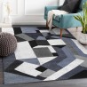 Tapis rectangulaire style géométrique salon design moderne BLU019 Promotion