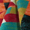 Tapis rectangulaire à poil court design géométrique multicolore MUL433 Offre