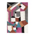 Tapis géométrique multicolore rectangulaire salon moderne MUL435 Vente