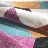Tapis géométrique multicolore rectangulaire salon moderne MUL435 Offre