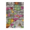 Tapis multicolore style moderne abstrait rectangulaire à poil court MUL438 Vente