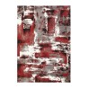 Tapis design moderne rectangulaire multicolore rouge gris blanc MUL439 Vente