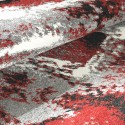 Tapis design moderne rectangulaire multicolore rouge gris blanc MUL439 Offre