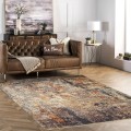 Tapis design rectangulaire moderne style vintage antidérapant ASTR01 Promotion