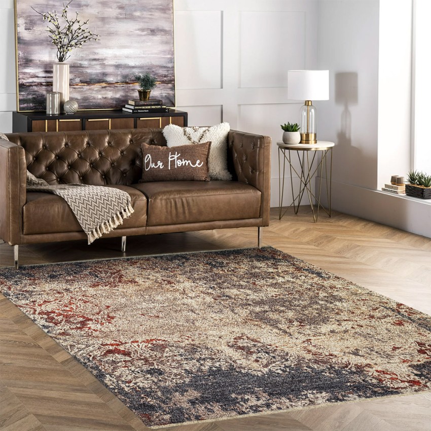 Tapis moderne vintage rectangulaire salon salle à manger ASTR03 Promotion