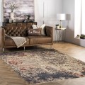 Tapis moderne vintage rectangulaire salon salle à manger ASTR03 Promotion