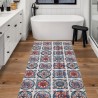 Tapis couloir entrée cuisine antidérapant style mosaïque MUL426 Promotion