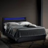 Lit double  à LED avec coffre et sommier à lattes 160x190 Geneva King Promotion