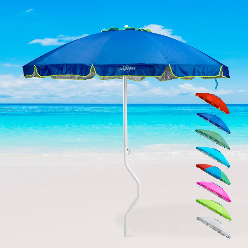 Parasol De Plage Léger Visser Protection Uv GiraFacile 220 Cm Apollo
