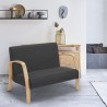 Fauteuil canapé design en bois et tissu pour salon et studio Esbjerg Caractéristiques