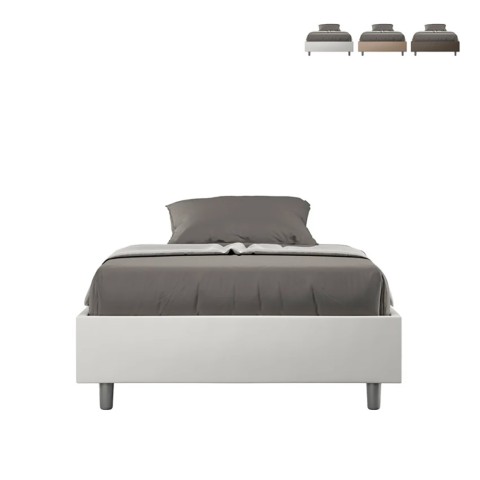 Lit double avec rangement 140x200 sommier français Azelia F Promotion