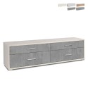 Meuble TV mobile avec commode 4 tiroirs design moderne Mila Promotion