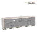 Meuble TV mobile avec commode 4 tiroirs design moderne Mila Promotion