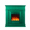 Cheminée électrique avec cadre en bois poêle basse consommation 1500W Lipari 