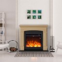 Cheminée poêle électrique LED sur pied avec cadre en bois Siena Choix