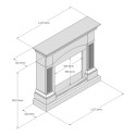 Cadre de cheminée électrique classique en bois pour sol Cetona Sur 