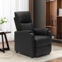 Fauteuil relax inclinable avec repose-pieds en similicuir Giulia Vente