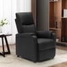 Fauteuil relax inclinable avec repose-pieds en similicuir Giulia Vente