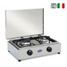 Réchaud à gaz de camping inox 2 brûleurs 200ACCGP CF Parker Vente