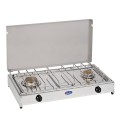 Réchaud à gaz de camping 2 brûleurs avec couvercle 5522G CF Parker Promotion