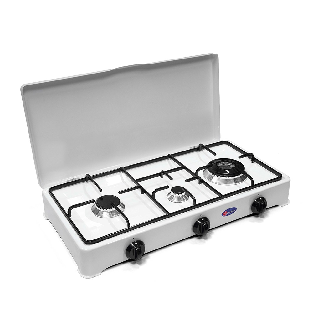 Réchaud de camping à gaz 3 brûleurs double couronne 5328BGP/C CF Parker