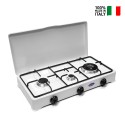 Cuisinière à gaz GPL méthane 3 feux maison 5328BGPS/C CF Parker Offre