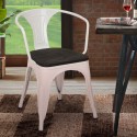 chaises design industriel en bois et métal de style Lix cuisines de bar steel wood arm Catalogue