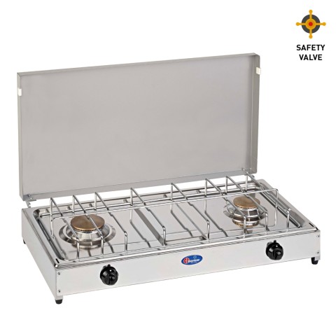Plaque de cuisson gaz méthane GPL 2 feux usage domestique 5522SG CF Parker Promotion
