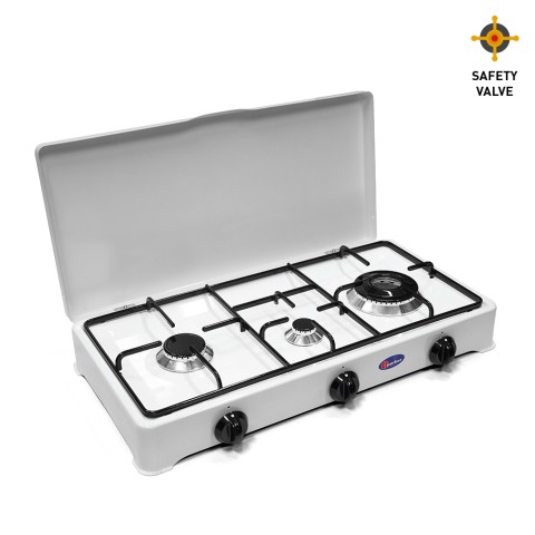 Cuisinière à gaz GPL méthane 3 feux maison 5328BGPS/C CF Parker Promotion