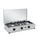 Réchaud à gaz inox 3 feux GPL méthane 3300ACCGPS CF Parker Vente