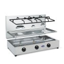 Réchaud à gaz inox 3 feux GPL méthane 3300ACCGPS CF Parker Choix