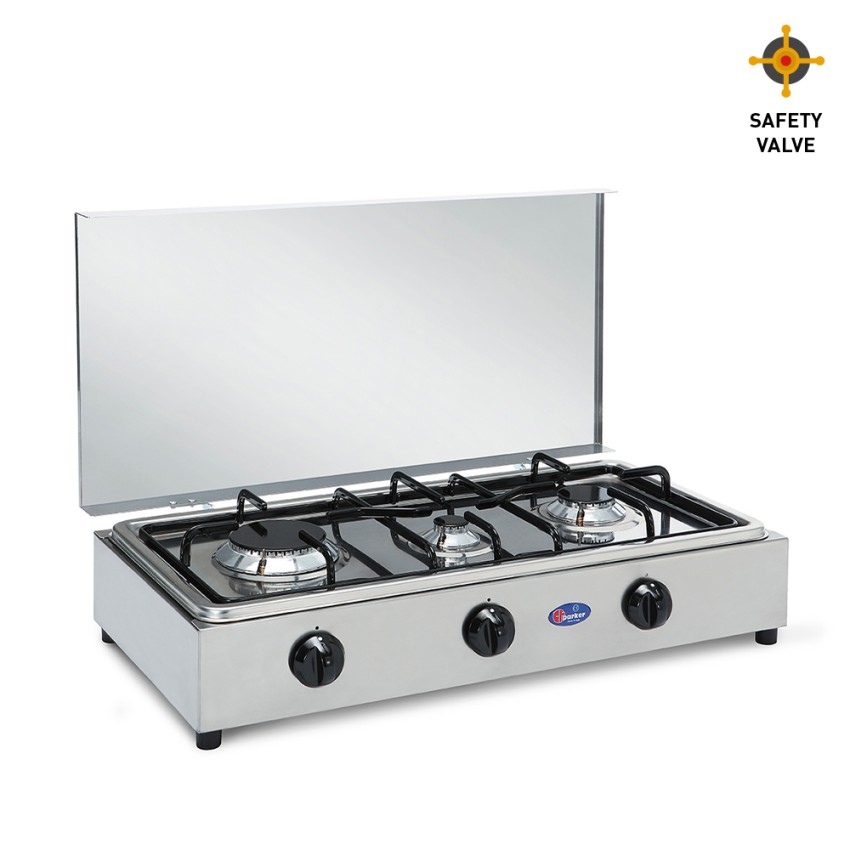 Réchaud à gaz inox 3 feux GPL méthane 3300ACCGPS CF Parker Promotion Réchaud à gaz inox 3 feux GPL méthane 3300ACCGPS CF Parker Promotion