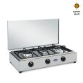 Réchaud à gaz inox 3 feux GPL méthane 3300ACCGPS CF Parker Promotion