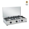 Réchaud à gaz inox 3 feux GPL méthane 3300ACCGPS CF Parker Promotion